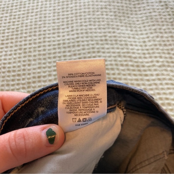 Express Women's Blue Original Girlfriend High Rise Jeans Size 4 - Picture 10 of 10